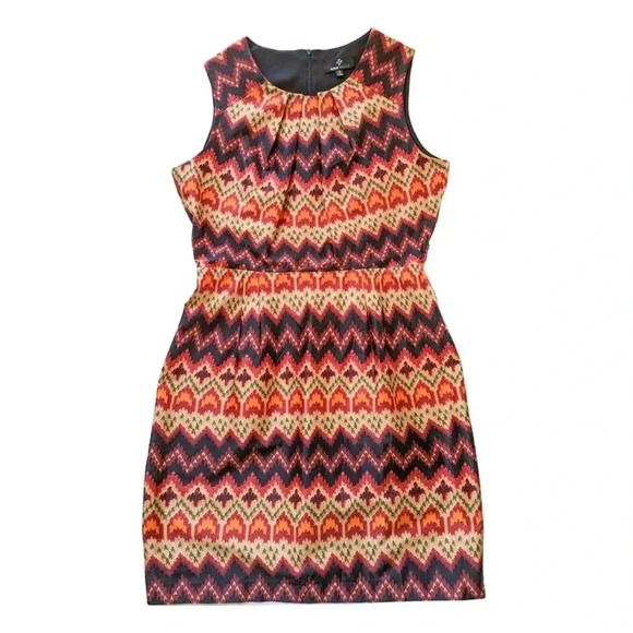 RONNI NICOLE Colorful Chevron Sheath Dress Size 16 - Picture 1 of 6
